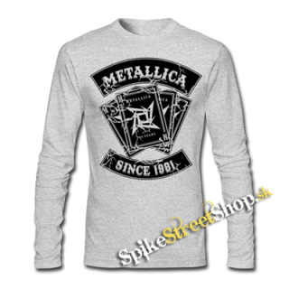METALLICA - Since 1981 - šedé detské tričko s dlhými rukávmi