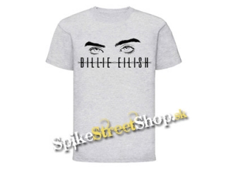 BILLIE EILISH - Eyes Logo - sivé detské tričko