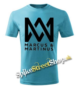 MARCUS & MARTINUS - Black Logo - tyrkysové detské tričko