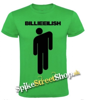 BILLIE EILISH - Logo & Stickman - zelené detské tričko