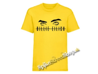BILLIE EILISH - Eyes Logo - žlté detské tričko