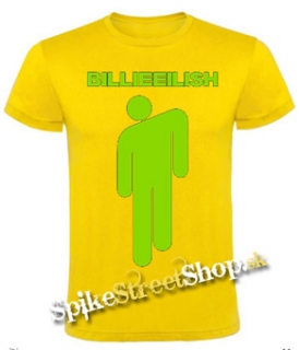 BILLIE EILISH - Green Logo Stickman - žlté detské tričko