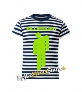 BILLIE EILISH - Logo & Stickman - námornícke chlapčenské tričko