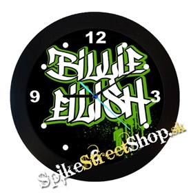 BILLIE EILISH - Green Graffiti Logo - nástenné hodiny