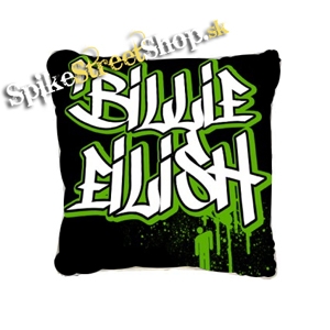 BILLIE EILISH - Green Graffiti Logo - vankúš