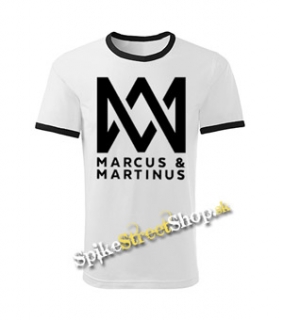 MARCUS & MARTINUS - Logo - bieločierne chlapčenské tričko - CONTRAST BORDERS
