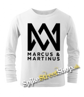 MARCUS & MARTINUS - Logo - biele detské tričko s dlhými rukávmi