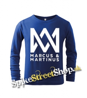 MARCUS & MARTINUS - Logo - modré detské tričko s dlhými rukávmi