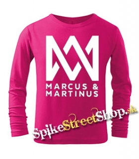 MARCUS & MARTINUS - Logo - ružové detské tričko s dlhými rukávmi