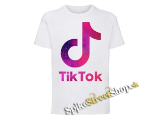 TIK TOK - Logo Rainbow - biele pánske tričko