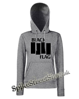 BLACK FLAG - Logo - sivá dámska mikina