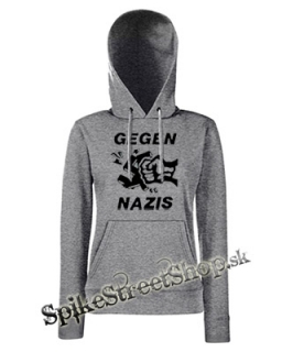 GEGEN NAZIS - sivá dámska mikina