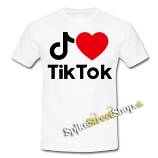 I LOVE TIK TOK - biele pánske tričko