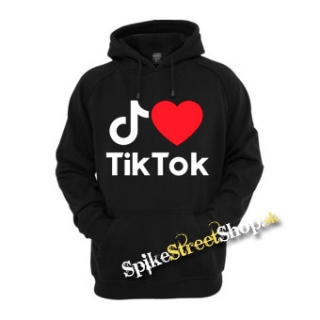 I LOVE TIK TOK - čierna pánska mikina