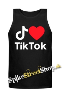 I LOVE TIK TOK - Mens Vest Tank Top - čierne