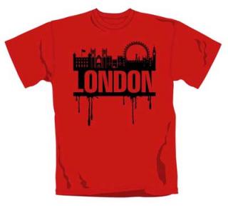 LOUD CLOTHING - London Icons Red - červené pánske tričko