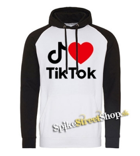 I LOVE TIK TOK - čiernobiela pánska mikina