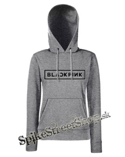 BLACKPINK - Logo - sivá dámska mikina