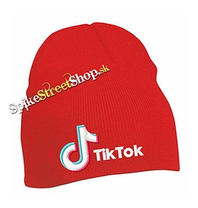 Červená zimná čiapka TIK TOK - Logo Colour Beanie Red