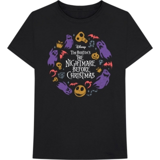 THE NIGHTMARE BEFORE CHRISTMAS - Character Flight - čierne pánske tričko