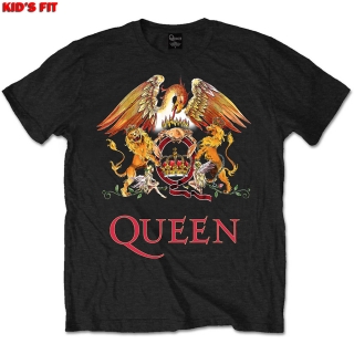 QUEEN - Classic Crest - čierne detské tričko