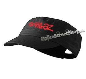 GORILLAZ - Red Logo - čierna šiltovka army cap