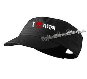 I LOVE METAL - čierna šiltovka army cap