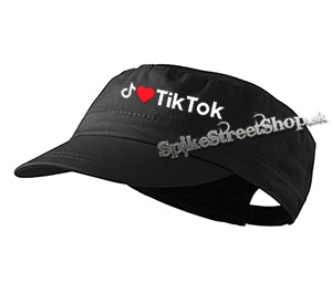 I LOVE TIK TOK - čierna šiltovka army cap