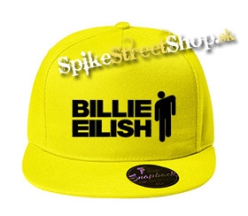 BILLIE EILISH - Black Logo Stickman - žltá šiltovka model "Snapback"