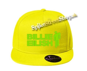BILLIE EILISH - Green Logo Stickman - žltá šiltovka model "Snapback"