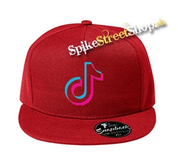 TIK TOK - Znak - červená šiltovka model "Snapback"