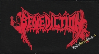 BENEDICTION - Red Logo - nášivka