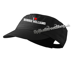 I LOVE ROBBIE WILLIAMS - čierna šiltovka army cap