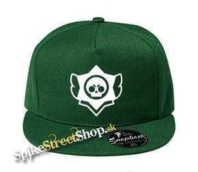 BRAWL STARS - Skull - fľaškovozelená šiltovka model "Snapback"