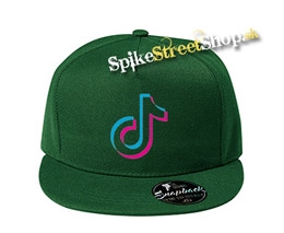 TIK TOK - Znak - fľaškovozelená šiltovka model "Snapback"