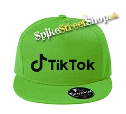 TIK TOK - Logo Black - jabĺčkovo-zelená šiltovka model "Snapback"