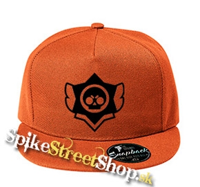 BRAWL STARS - Skull - oranžová šiltovka model "Snapback"