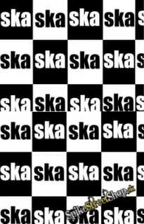 Samolepka SKA - B&W Chessboard