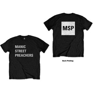 MANIC STREET PREACHERS - Block Logo - čierne pánske tričko