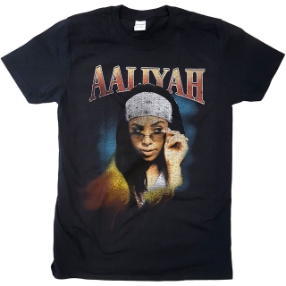AALIYAH - Trippy - čierne pánske tričko