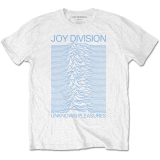 JOY DIVISION - Pleasures Blue on White - biele pánske tričko