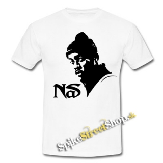 NAS - Logo & Portrait - biele pánske tričko