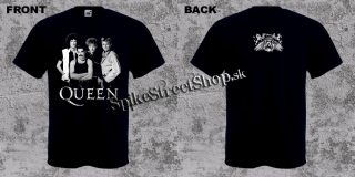 QUEEN - B&W Band - čierne pánske tričko