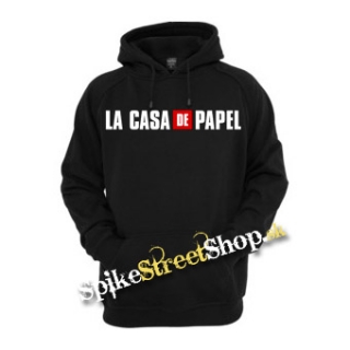 PAPIEROVÝ DOM - LA CASA DE PAPEL - Logo - čierna pánska mikina