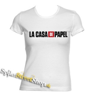 PAPIEROVÝ DOM - LA CASA DE PAPEL - Logo - biele dámske tričko