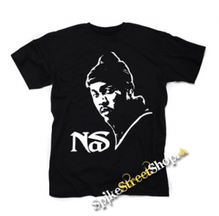 NAS - Logo & Portrait - čierne detské tričko
