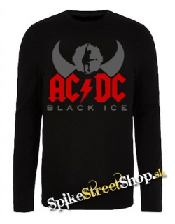 AC/DC - Black Ice Angus Silhouette - čierne pánske tričko s dlhými rukávmi