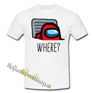 AMONG US - Where? - biele detské tričko