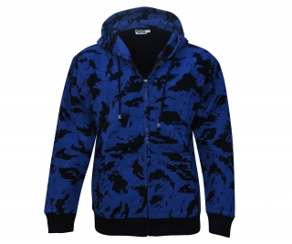 Mikina na zips - Night Camo Baltic Blue