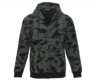 Mikina na zips - Night Camo Taige Olive